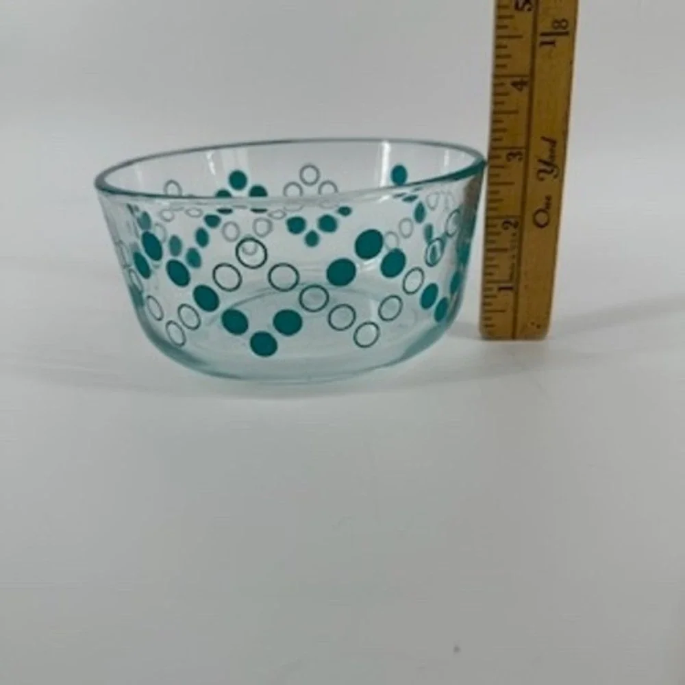 Vintage Pyrex Turquoise‎ Dots 6
